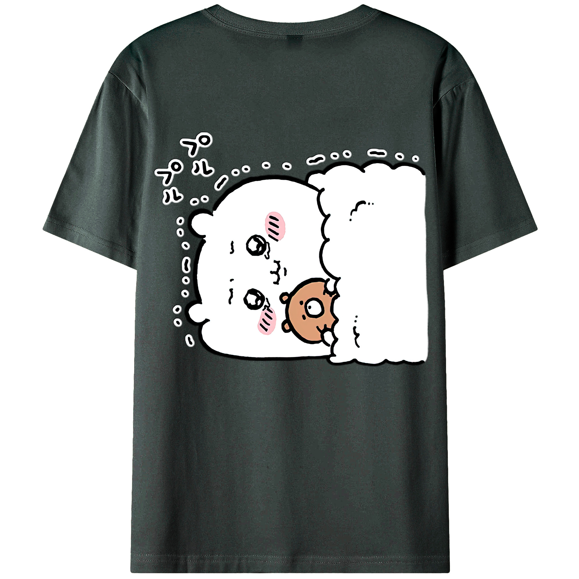 （画像用） ちいかわ ちいかわ Chii-kawa chiikawa 綿100％ メンズ半袖Tシャツ（バックプリント） 通気性